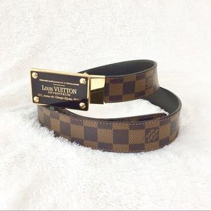 Louis Vuitton Damier Ebene Inventeur Belt